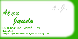 alex jando business card